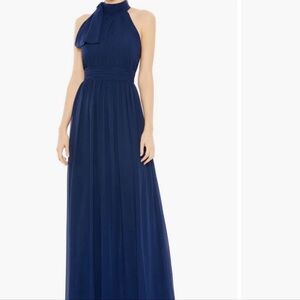 NWT Mac Duggal A Line Chiffon Halter Neck Evening Gown Formal Dress 14 PLUS